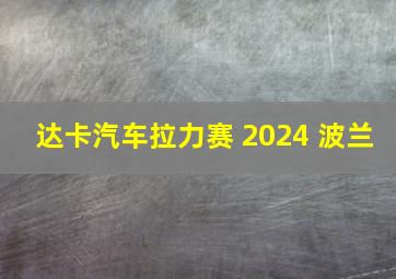 达卡汽车拉力赛 2024 波兰